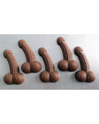 Pênis NERVOSO de Chocolate - Pack com 5 unidades